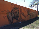 Mayan Warrior Mural