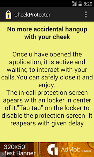 Cheek protector In call