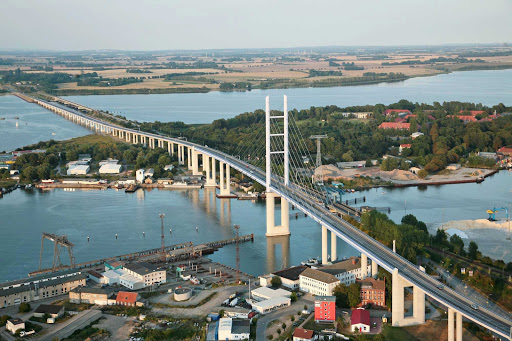 A view of Rugen Bridge, Germany. 