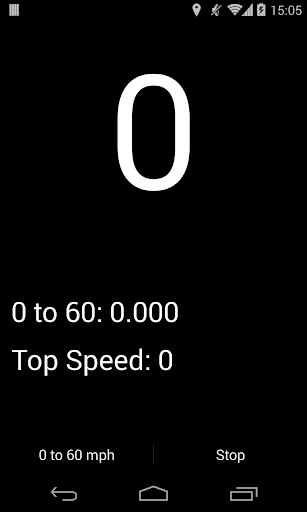Speedo: 0 to 60 mph