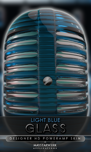 glass poweramp skin light blue