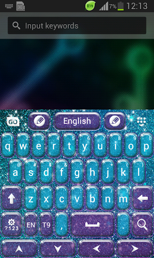 Keyboard Color Glitter Theme