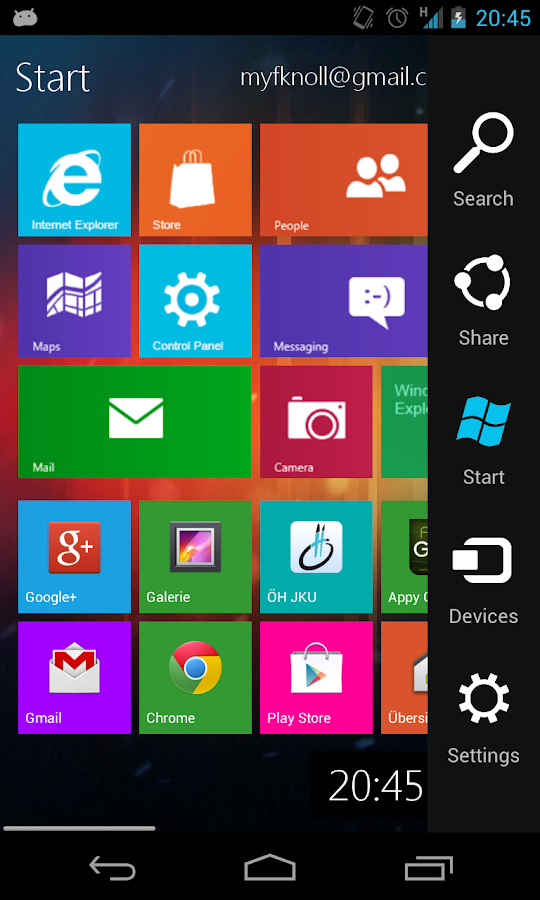 Windows 8 Metro Launcher Pro - screenshot