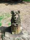 Wooden Bear Sculpture