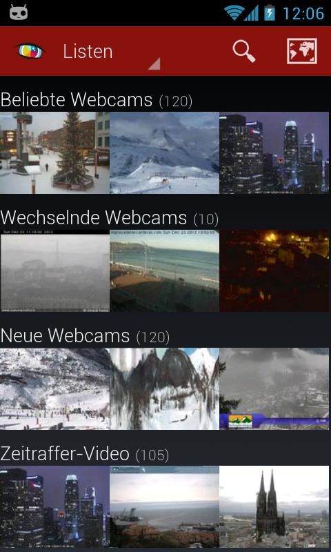 Android application Worldscope Webcams screenshort