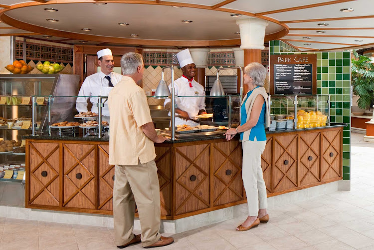 Stop by the Park Cafe aboard Radiance of the Seas for a casual, quick 'n' easy lunch.