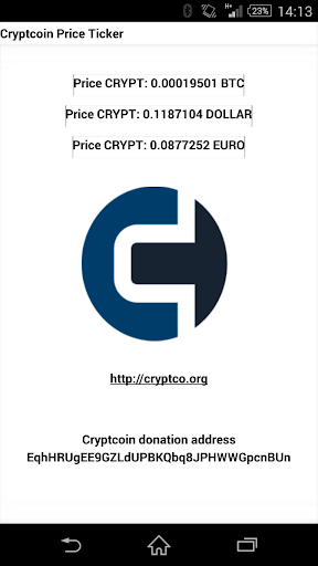 Cryptcoin CRYPT price ticker