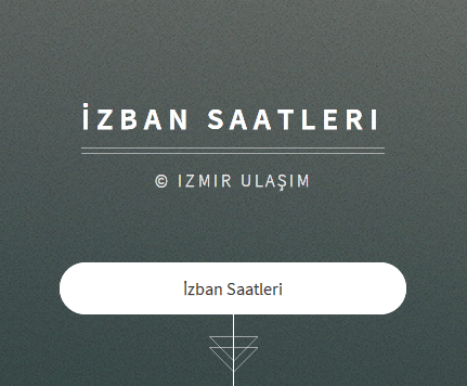 İzmir İzban Saatleri