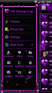 Lastest Valentines Purple GO SMS Theme APK for PC