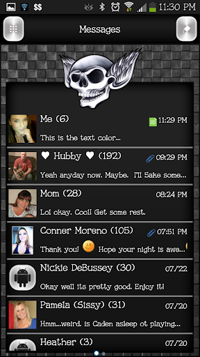 【免費個人化App】GO SMS - Skull Wings-APP點子