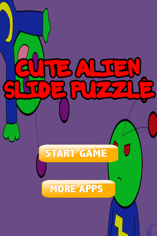 Cute Alien Slide Puzzle