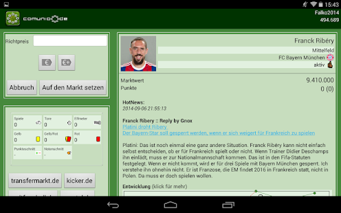 Comunio Screenshot