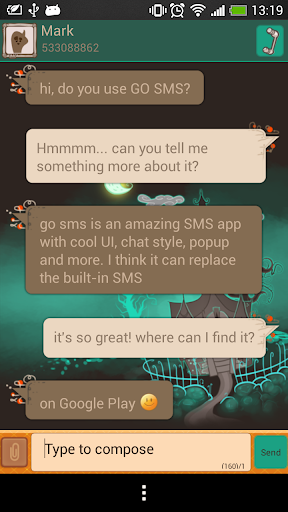 GO SMS Halloween 2 Theme