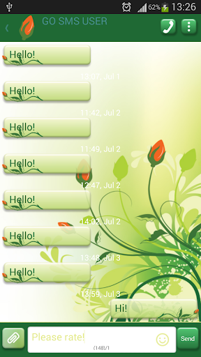 GO SMS Pro Little Flowers