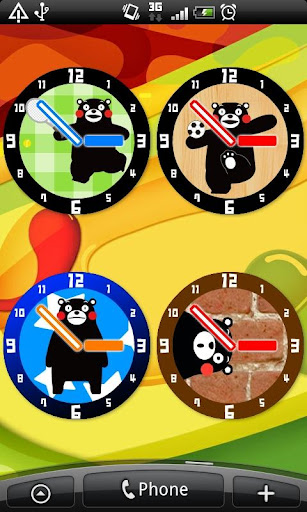 【免費個人化App】Analog clocks KUMAMON Free-APP點子