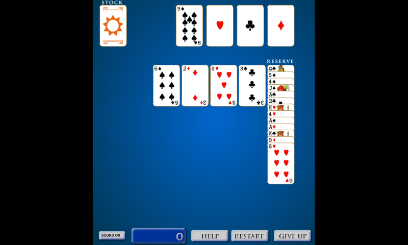 Canfield Solitaire Screen 2