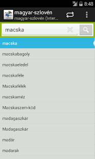 Hungarian-Slovenian Dictionary Screenshots 2