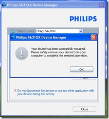 Phillips Go Gear SA-31xx Media Player Successfully Repaired