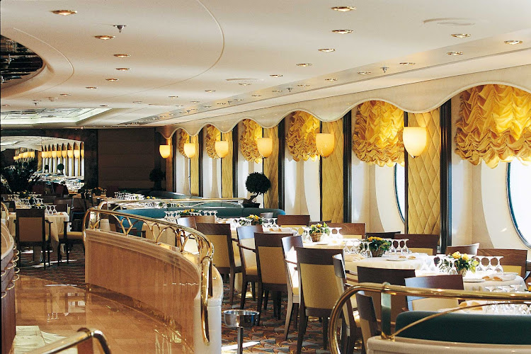 For traditional refined fare, head to La Caravella, one of two main dining rooms aboard MSC Opera. 