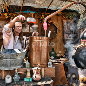 The man of the alembic by Antonio Amen - City,  Street & Park Street Scenes