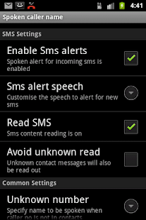 Talking SMS and Caller ID Free - screenshot thumbnail