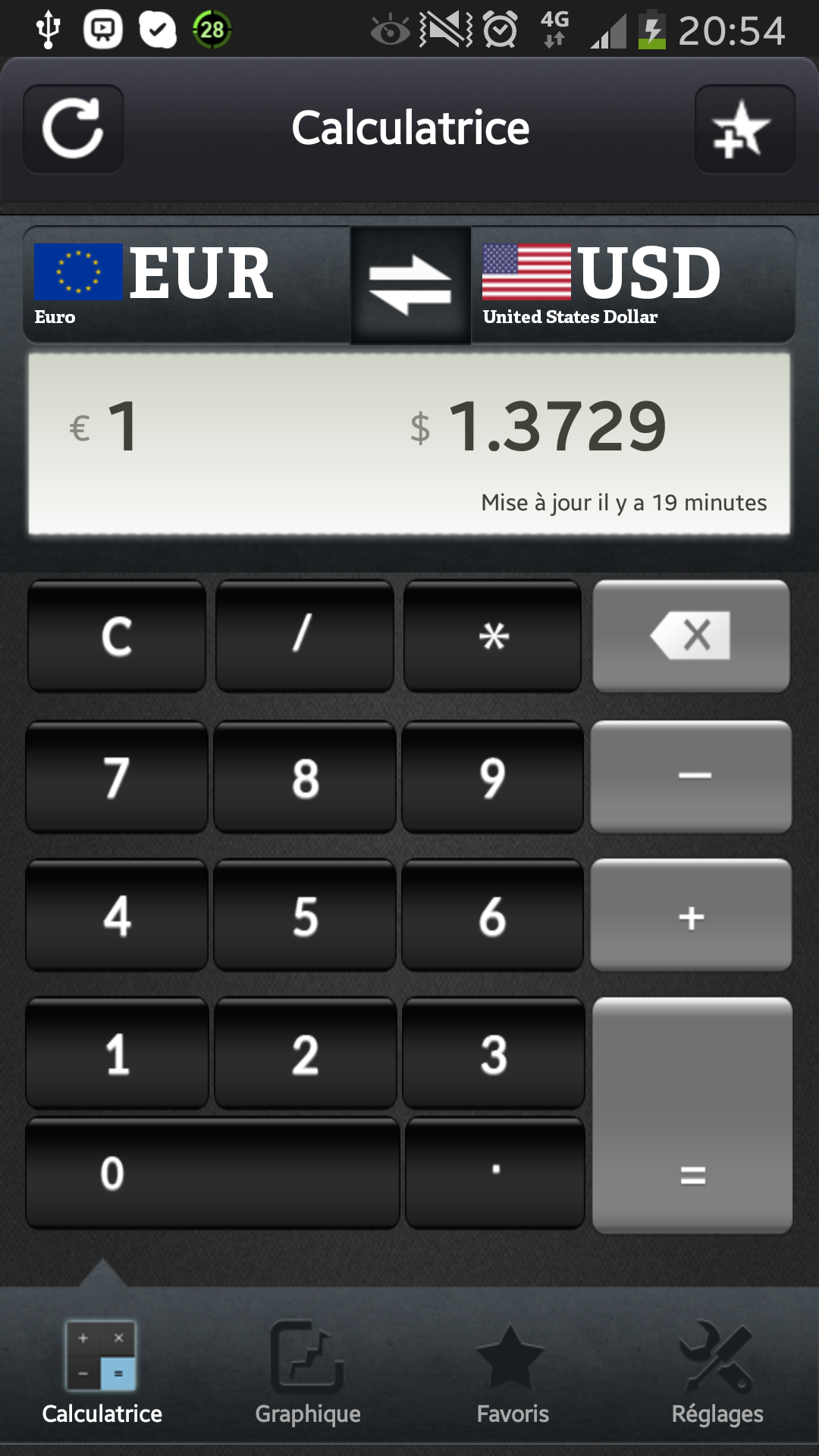 Android application HD Currency Converter Pro screenshort