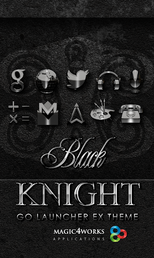 GO Launcher theme Black Knight