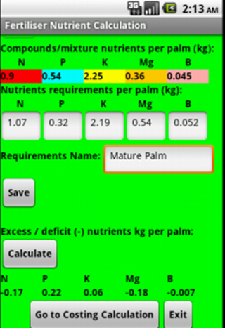   Oil Palm Fertiliser Apps- screenshot 