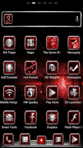 【免費個人化App】Chromed Lightning Multi Red-APP點子