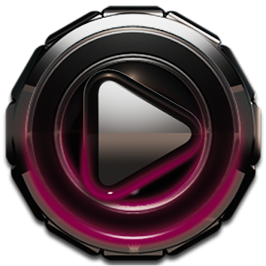 Poweramp skin Bordeaux Glow logo