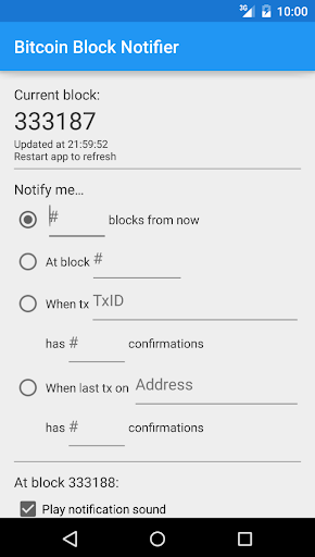 Bitcoin Block Notifier