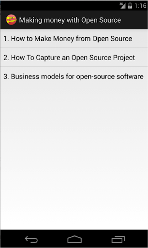 【免費書籍App】Making money with Open Source-APP點子