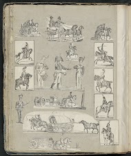 Albumblad met diverse voorstellingen