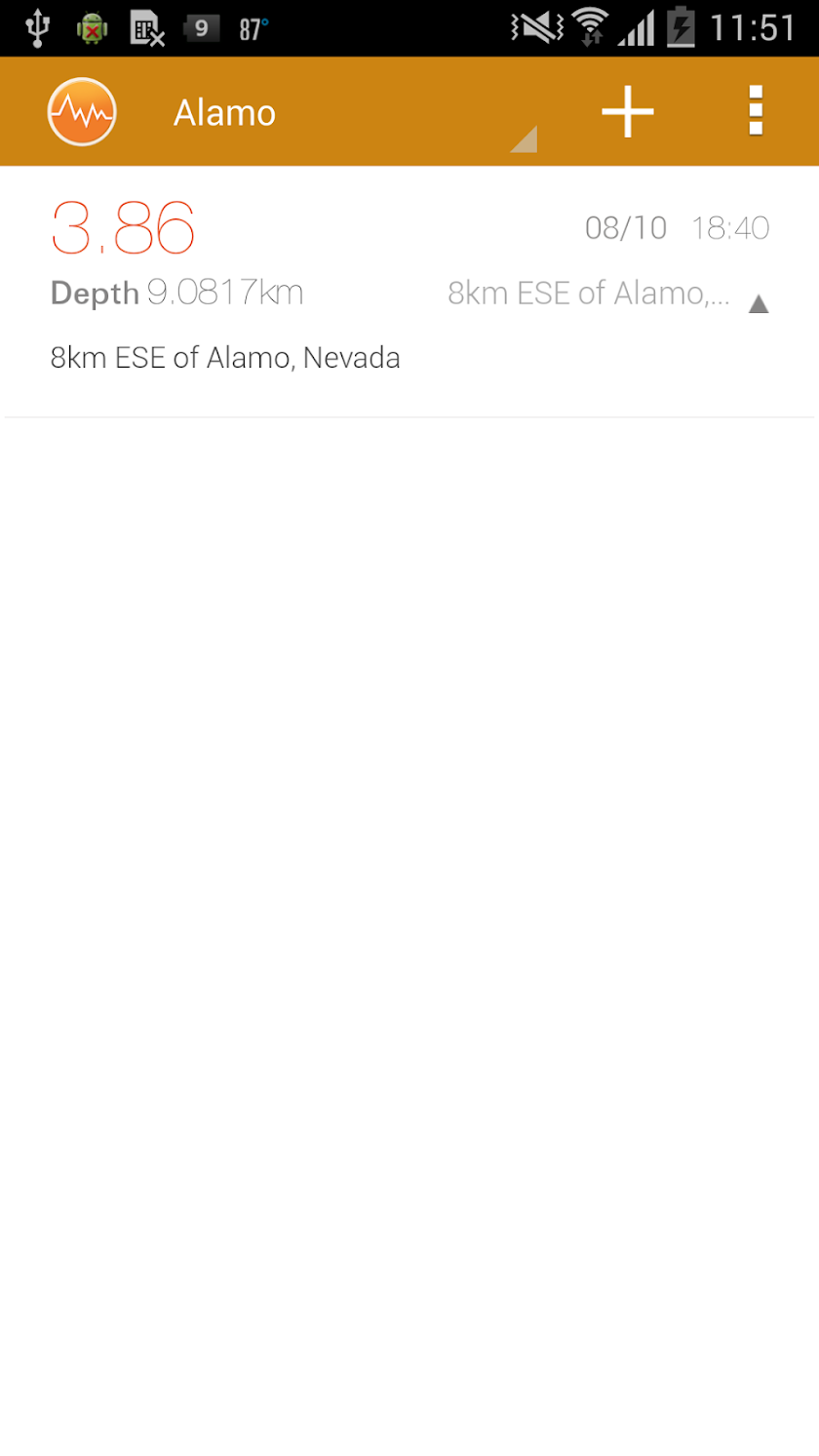 Earthquake Info &amp; Alert! Screen 3