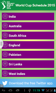 Cricket WorldCup 2015 Schedule screenshot 16