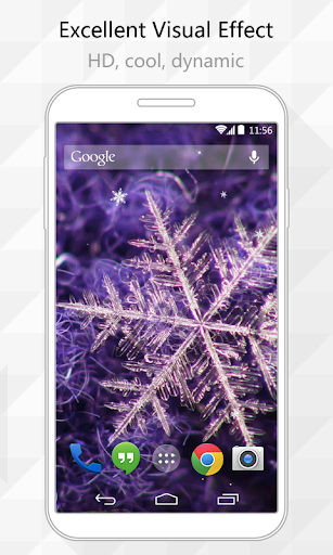 Color Snowflake Live Wallpaper