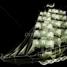 silver filigree ship TURKEY by Ahmet Güler - Artistic Objects Still Life