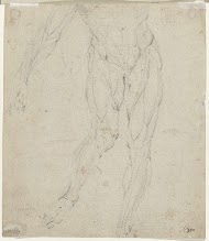 Torso en benen van een naakte staande man