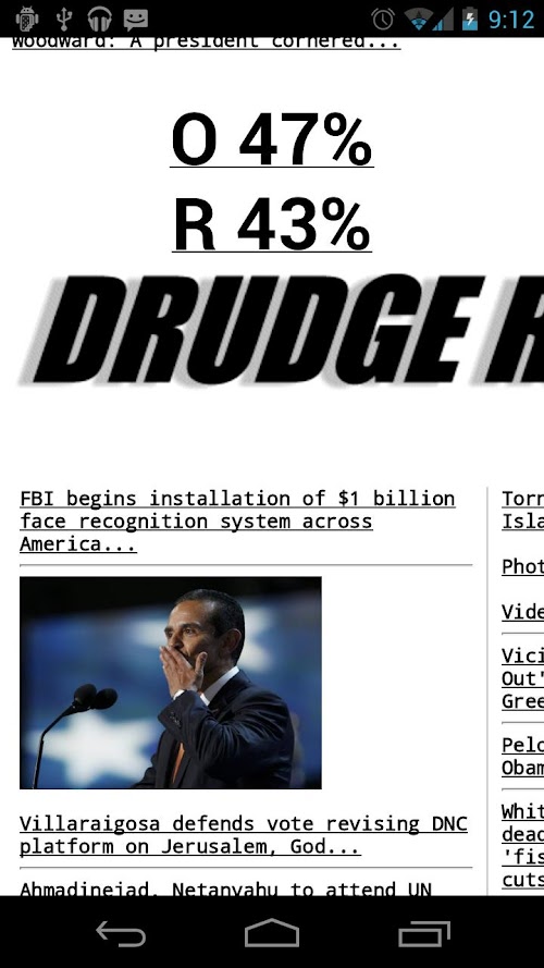 Android application Drudge Report Donate screenshort