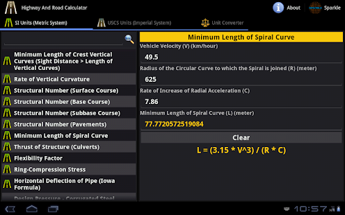 Highway and Road Calc. Tablet Screenshots 11