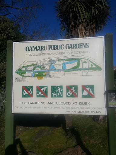Oamaru Public Gardens Est 1876