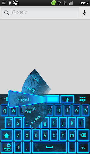 【免費個人化App】Sky Blue Neon Keyboard Theme-APP點子