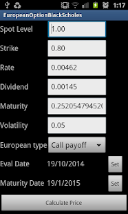 Download European Options Black Scholes APK for Android