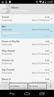 download Poweramp skin White Leather free