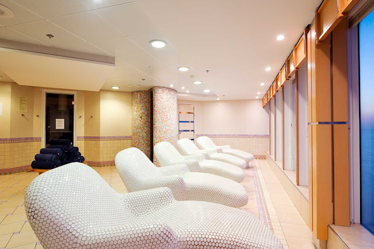 MSC Armonia's spa is a tranquil retreat where guests are invited to relax and renew.