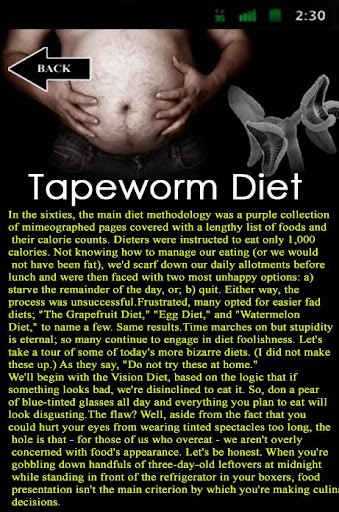 【免費生活App】Tapeworm Diet-APP點子