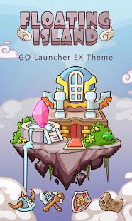 Lastest FloatingIsland GOLauncherTheme APK