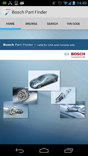 Bosch NA Vehicle Part Finder
