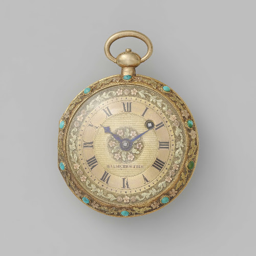 Watch with Flowers, Balsiger et Fils, c. 1820 - c. 1840 - Rijksmuseum