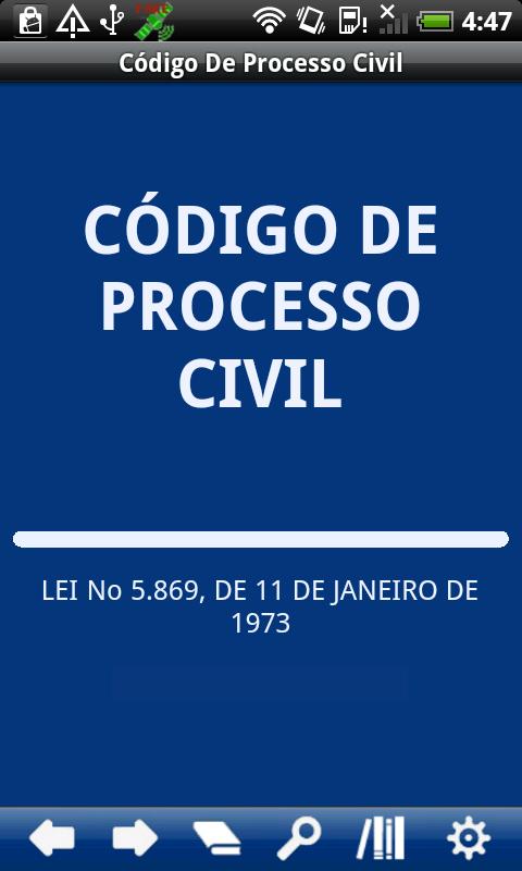 Android application Brazilian Civil Procedure Code screenshort